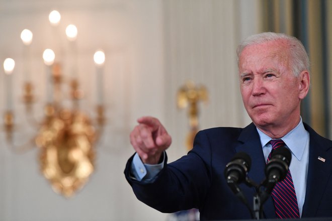 Joe Biden noče izgubljati časa s prepiranjem z republikanskim delom kongresa. Foto Nicholas Kamm/AFP