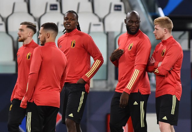 Kevin De Bruyne, Romelu Lukaku, Dedryck Boyata, Eden Hazard (na fotografiji z desne) ... Belgijcem talenta v ekipi res ne manjka. FOTO: Massimo Pinca/Reuters