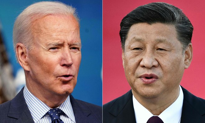 Joe Biden in Xi Jinping se bosta še pred koncem leta prek videopovezave sestala na vrhunskem srečanju. FOTO: Anthony Wallace/AFP