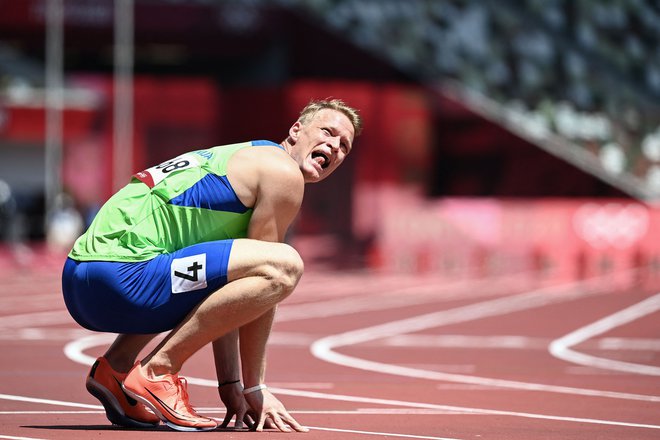 Luka Janežič (na fotografiji) po nastopu na olimpijskih igrah v Tokiu. FOTO: Jewel Samad/AFP