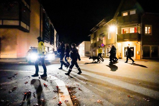 Policisti na kraju dogodka. FOTO: Hakon Mosvold Larsen/AFP
