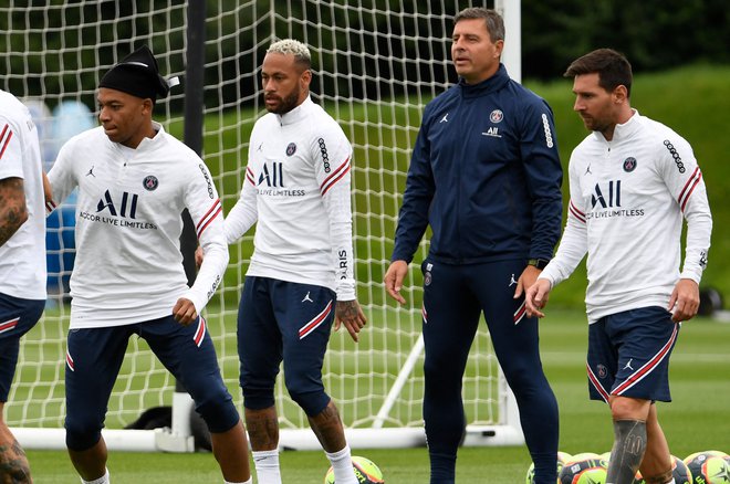 Zvezdniki najvišjega formata, kot so pri Paris St-Germainu Kylian Mbappe, Neymar in&nbsp; Lionel Messi, francoskemu nogometu in ligue1 dvigujejo ugled ter veljavo. FOTO: Bertrand Guay/AFP
