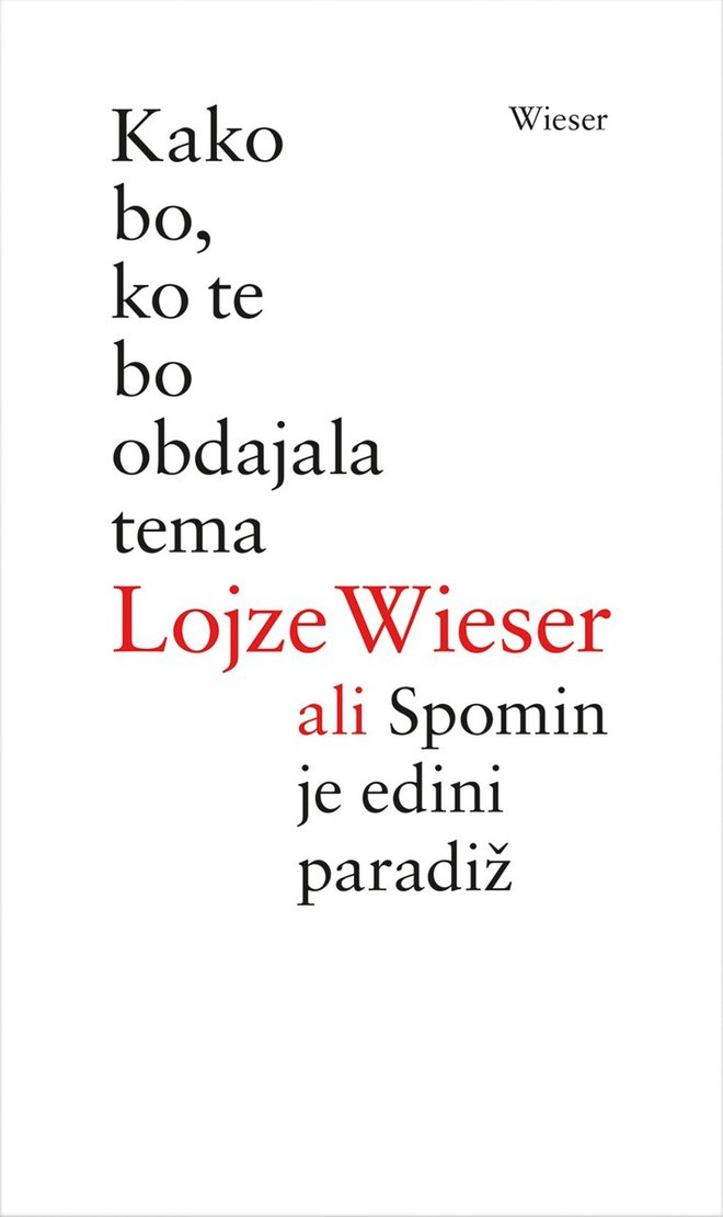 Lojze Wieser: Kako bo, ko te bo obdajala tema ali Spomin je edini paradiž (Wieser, 2021)
