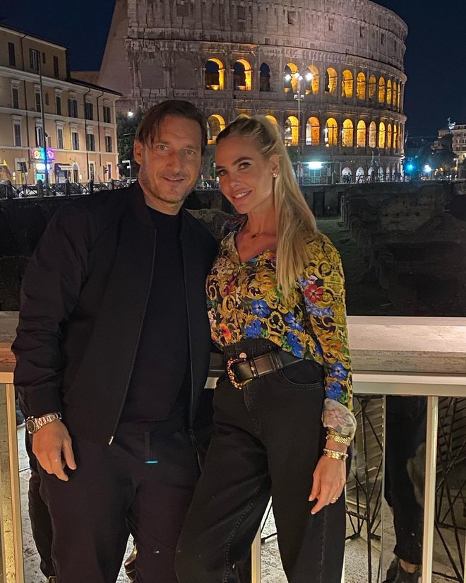 Rimske znamenitosti: kolosej, Francesco Totti in seveda tudi Ilary Blasi. FOTO: Instagram
