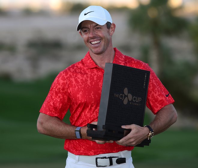 Rory McIlroy je imel v Las Vegasu največjega tekmeca v zmagovalcu&nbsp;OP Velike Britanije in lanskega PGA Collina Morikawe. FOTO: Joe Camporeale Usa Today Sports
