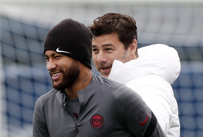 Mauricio Pochettino si želi, da bi Neymar hitro okreval. FOTO: Benoit Tessier/Reuters
