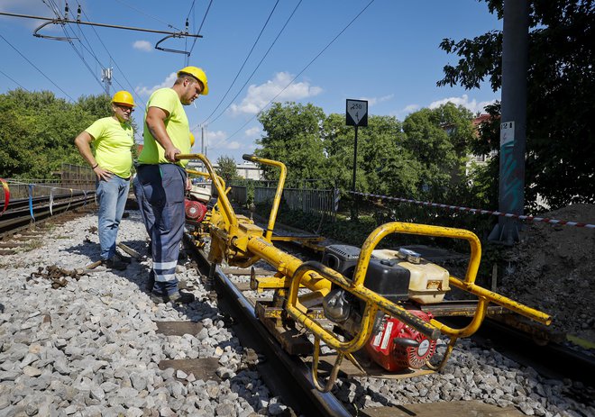 Tudi Slovenija je pospešila vlaganja v tire, letos med drugim z obnovo proge med Ljubljano in Brezovico. FOTO: Jože Suhadolnik/Delo
