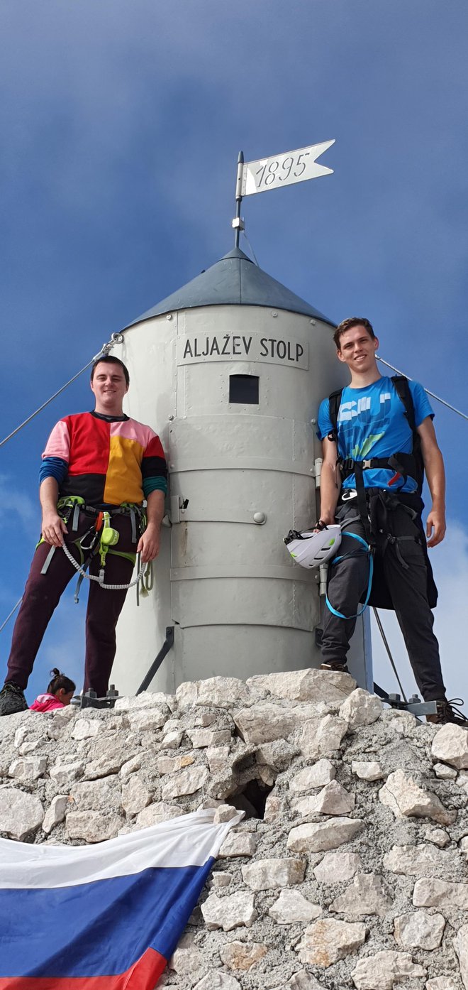 S prijatelji je splezal tudi na Triglav. FOTO: Osebni arhiv
