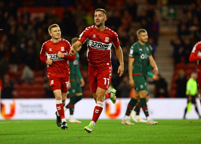 Andraž Šporar igra vse bolje v angleškem prvenstvu. FOTO: Andrew Varley/Facebook Middlesbrough
