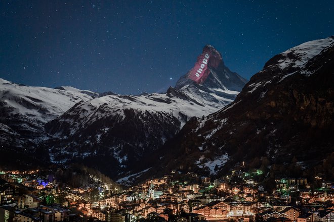 Matterhorn - zadnji spust 30-letnega Slovenca. FOTO: Fabrice Coffrini/Afp
