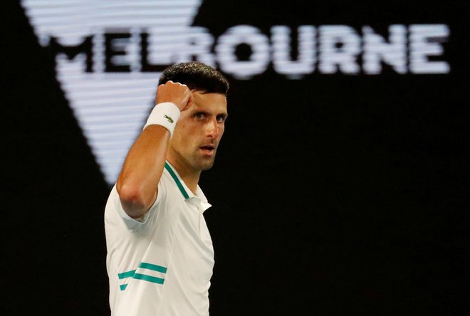 Novak Đoković med zadnjim nastopom v Avstraliji. FOTO: Asanka Brendon/Reuters
