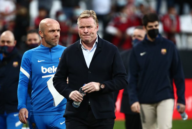 Ronald Koeman je s prorazom proti Rayu Vallecanu končal svojo trenersko pot pri Barceloni. FOTO: Sergio Perez/Reuters
