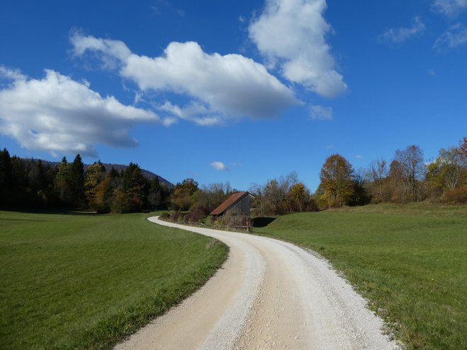 Makadamska ceste (so pred županjskimi volitvami v največji nevarnosti) v vsej svoji lepoti. FOTO:&nbsp;Miroslav Braco Cvjetičanin/Delo
