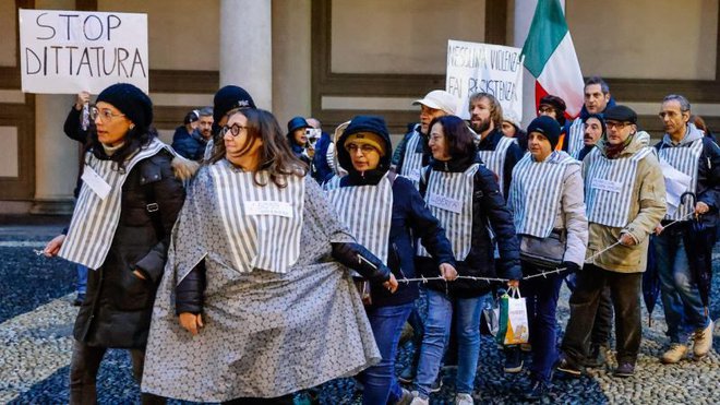 Protest v Navari je šokiral italijansko javnost. FOTO: La Stampa
