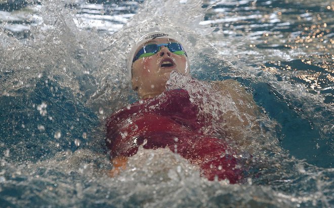 Katja Fain je najmočnješi slovenski adut za kolajno na evropskem prvenstvu v kratkih bazenih v Kazanu. FOTO: Blaž Samec/Delo
