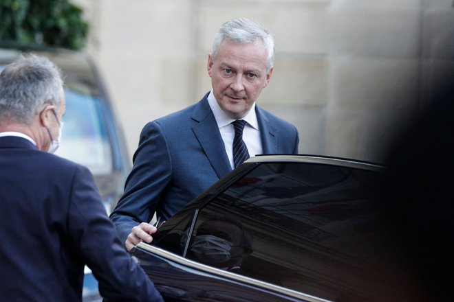 Francoski finančni minister Bruno Le Maire maastrichtskega pravila, po katerem lahko javni dolg doseže le 60 odstotkov BDP, ne vidi kot realističnega. FOTO: Geoffroy Van Der Hasselt/AFP
