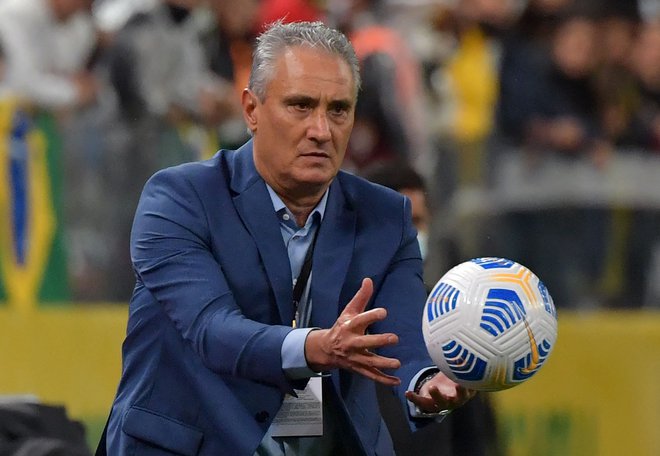 Selektor Tite je Brazilcem povrnil zmagovalno miselnost. FOTO:  Nelson Almeida/AFP
