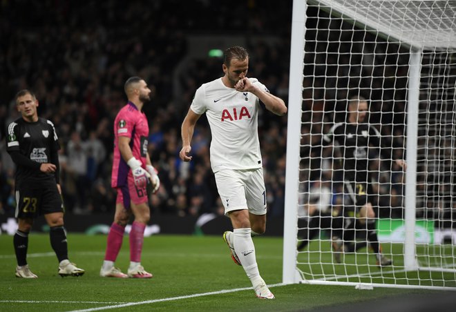 Naslednji četrtek bo Harry Kane s Tottenhamom tekmec Mure v predzadnjem kolu skupinskega dela konferenčne lige. FOTO: Tony Obrien/Reuters
