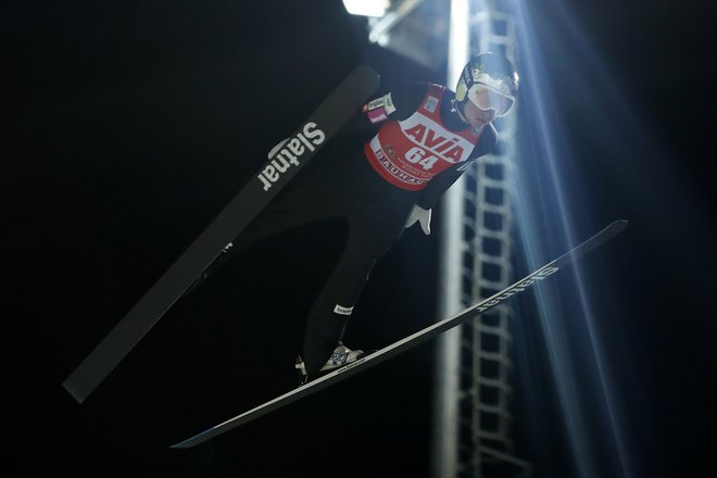 Anže Lanišek se je v kvalifikacijah v Rusiji izkazal z drugim mestom. FOTO: Maksim Šemetov/Reuters
