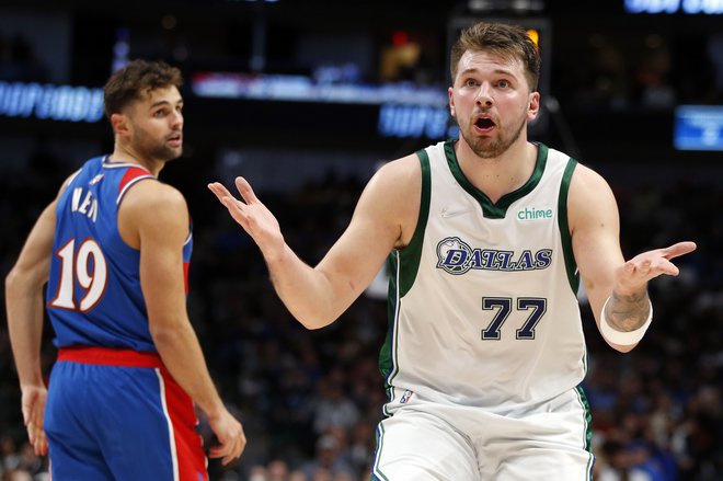 Luka Dončić se je pritoževal nad nekaterimi sodniškimi odločitvami. FOTO: Tim Heitman/USA&nbsp;Today Sports
