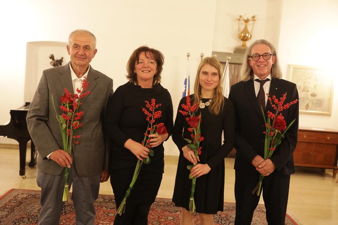 Stevo Paspalj, Marta Bon, Maruša Mišmaš Zrimšek in&nbsp;Primož Kališnik.&nbsp;FOTO: Voranc Vogel/Delo
