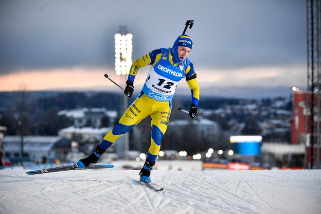 Sebastian Samuelsson je še enkrat prekosil šprintersko elito. FOTO: Anders Wiklund/AFP
