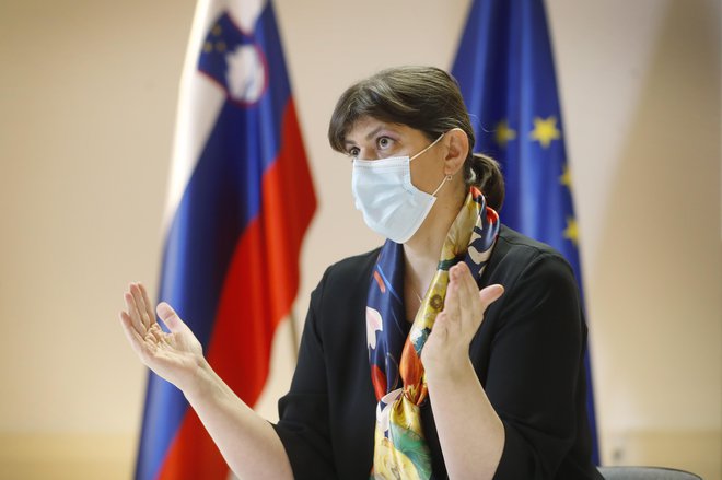 Evropska glavna tožilka Laura Codruța Kövesi je povedala, da je neimenovanje delegiranih tožilcev iz Slovenije spodkopavalo učinkovitost tožilstva pri zaščiti finančnih interesov EU. Foto Leon Vidic
