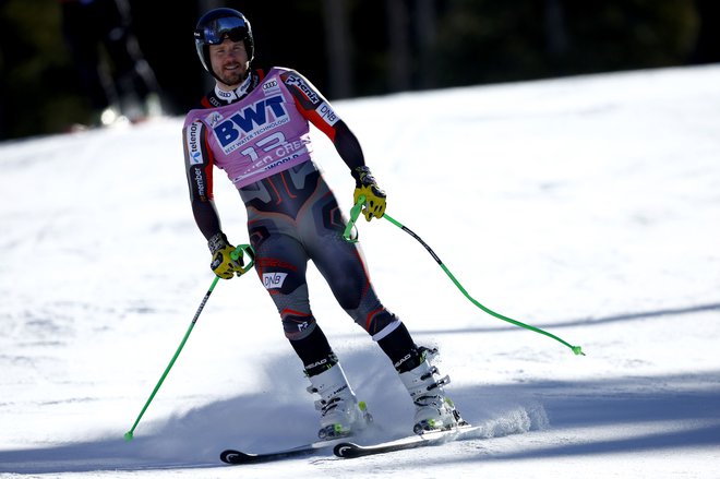 Kjetil Jansrud je v Beaver Creeku prismučal v cilj superveleslaloma, a poškodovan. FOTO: Sean M. Haffey/AFP
