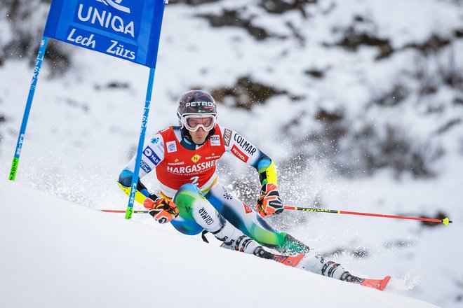 Žan Kranjec bo osamljeni slovenski adut na sobotnem veleslalomu. FOTO: Johann Groder/AFP
