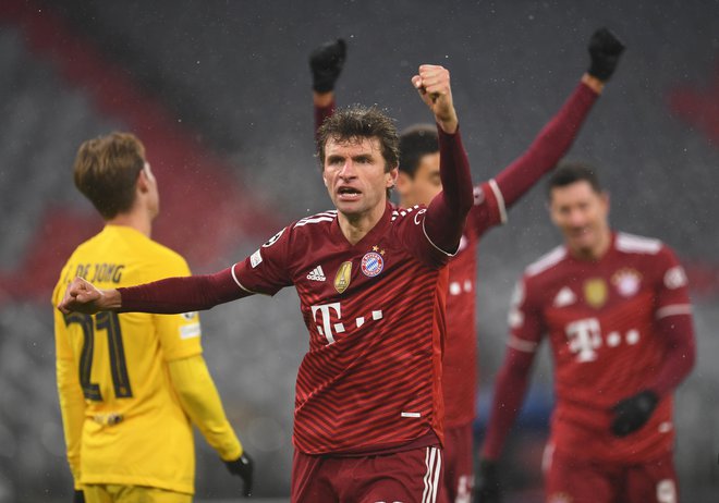 Thomas Muller je ena od gonilnih sil nogometašev Bayerna. FOTO: Andreas Gebert/Reuters
