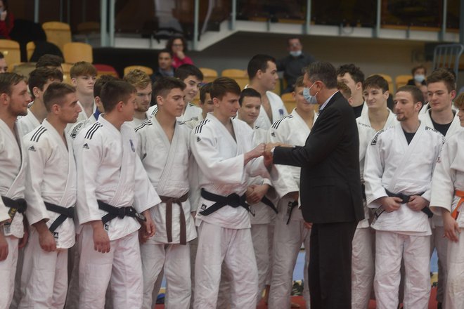 Najboljše judoiste je na dogodku pozdravil tudi predsednik republike Borut Pahor. FOTO: Jože Veren
