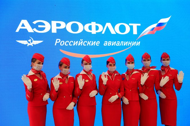 Aeroflot je v prvem delu zimske sezone v Ljubljano letel trikrat tedensko, ta teden in še dva tedna po novem letu prihaja s petimi oziroma šestimi tedenskimi leti. FOTO: Evgenia Novozhenina/Reuters
