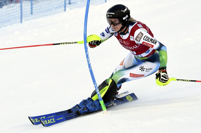Ana Bucik si je prismučala nove slalomske točke. FOTO: Lehtikuva/Reuters
