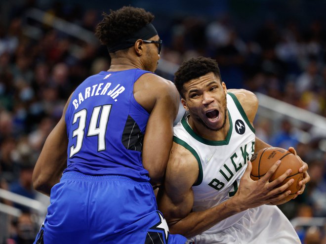 Giannis Antetokounmpo je dosegel 33 točk za Milwaukee. FOTO: Nathan Ray Seebeck/USA&nbsp;Today Sports
