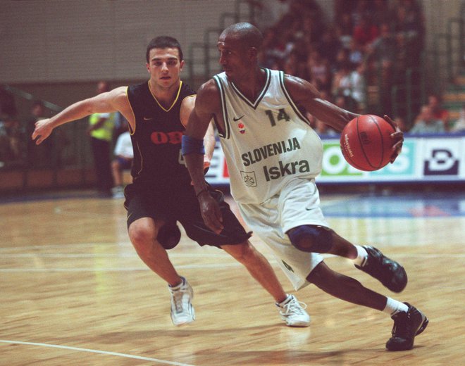 Arriel McDonald je bil prvi naturalizirani Američan v slovenski reprezentanci. FOTO: Igor Modic/Delo
