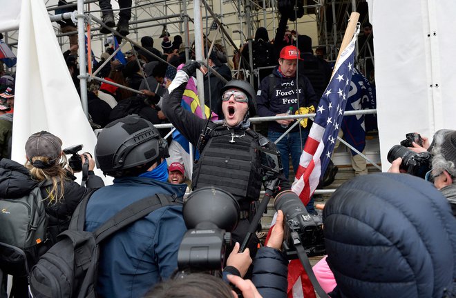 Vdor v ameriški kongres&nbsp;6. januarja 2021. Foto Joseph Prezioso/Afp
