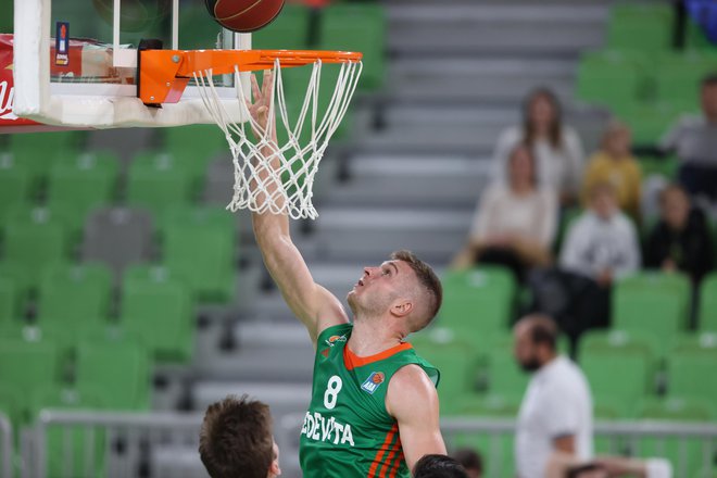 Edo Murić in soigralci iz Cedevite Olimpije jutri ne bodo imeli evropske tekme. FOTO: Aleš Fevžer/Cedevita Olimpija
