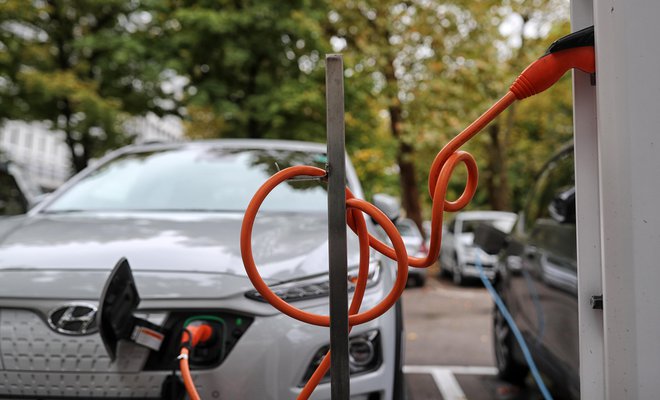 Polnilnic za normalno življenje lastnika električnega vozila je v Sloveniji dovolj. FOTO: Blaž Samec/Delo
