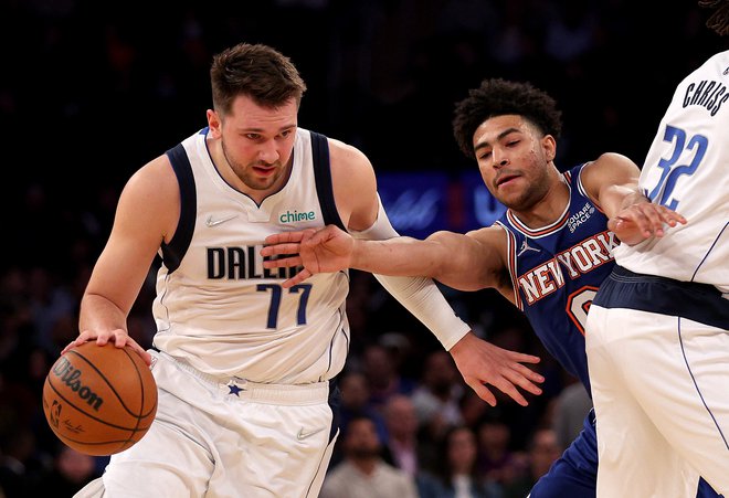 Luka Dončić si je pripisal nov trojni dvojček v ligi NBA. FOTO: Elsa/AFP
