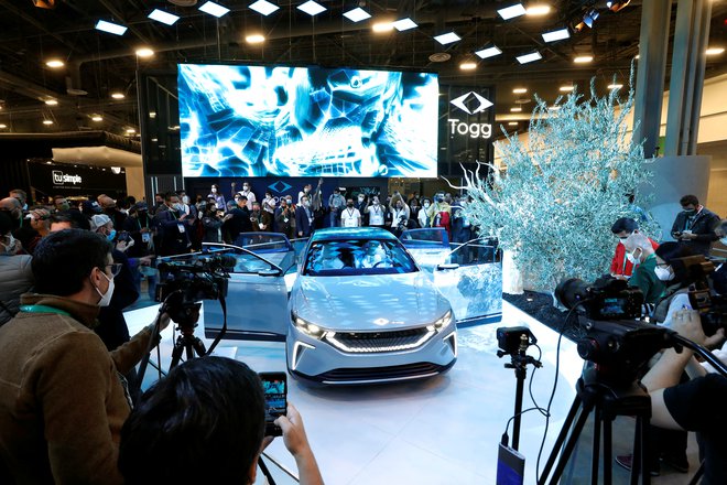Turški konzorcij Togg že nekaj časa razvija električne avtomobile. Najnovejši koncept so predstavili na nedavni razstavi CES v Las Vegasu. Foto Steve Marcus/Reuters
