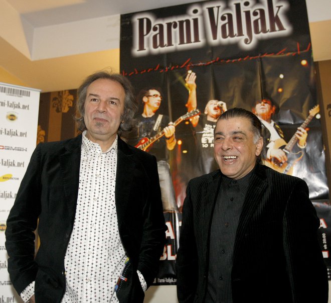 Novinarska konferenca Parni valjak v Ljubljani (Aki Rakhimovski je na desni). FOTO:&nbsp;Blaž Samec/Delo
