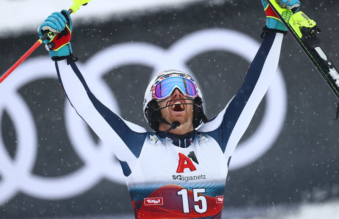 Dave Ryding je senzacionalno dobil slalom v Kitzbühlu. FOTO: Lisi Niesner/Reuters
