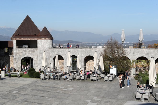 Lani je Ljubljanski grad obiskalo 460.355 obiskovalcev oziroma 32 odstotkov več kot leto prej. Foto Marko Feist
