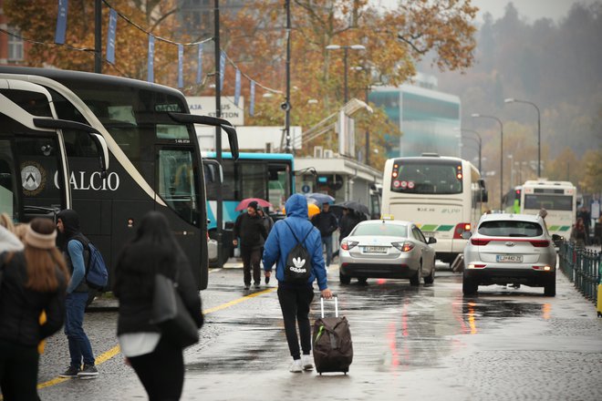 V praksi se pojavlja problem, da vozni redi avtobusov in vlakov niso sinhronizirani, kar ljudi odvrača od uporabe teh storitev. FOTO: Jure Eržen
