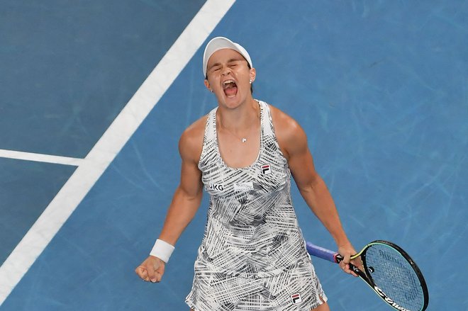 Avstralka Ashleigh Barty je unovčila prednost domačega igrišča in podpore rojakov. FOTO: Paul Crock/AFP
