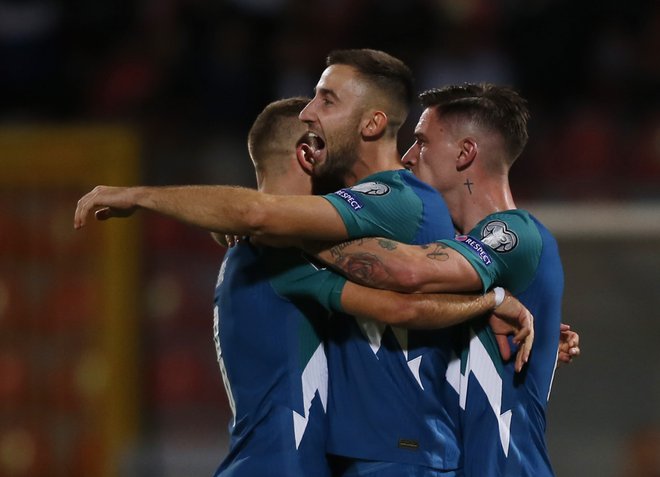 Andraž Šporar je v kvalifikacijah za SP 2022 dosegel en gol, za Middlesbrough je že pri številki sedem. FOTO: Darrin Zammit Lupi/Reuters
