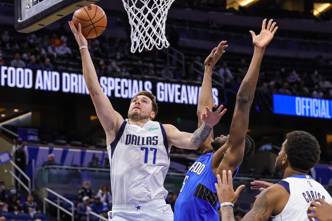 Luka Dončić se je vrnil iz Orlanda z grenko-sladkimi občutki. FOTO: Mike Watters/USA Today Sports
