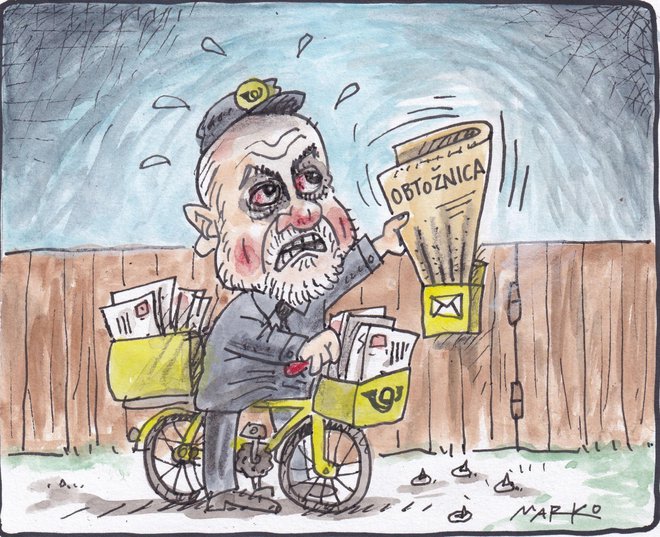 Lahko bi šlo hitreje. KARIKATURA: Marko Kočevar
