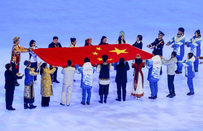 Otvoritvena slovesnost olimpijskih iger v Pekingu. FOTO:&nbsp;Matej Družnik
