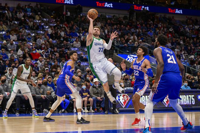 Luka Dončić je še z eno imenitno predstavo Dallas vrnil v zmagovalni ritem. FOTO: Jerome Miron/Usa Today Sports
